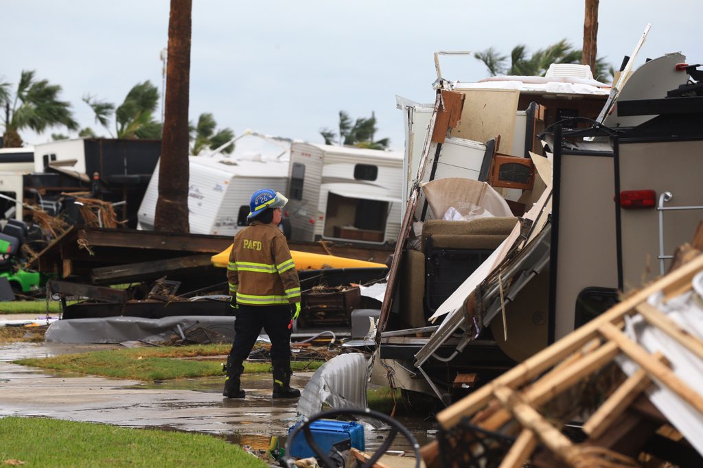 Lots of damage in Port Aransas after Hurricane Harvey  