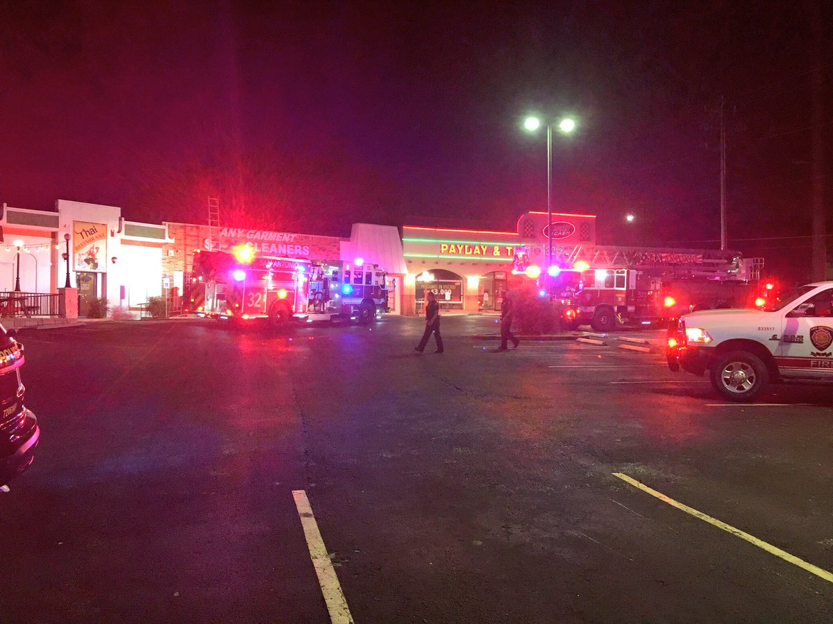 Fire inside the Thai Restaurant in this shopping center at Babcock and Callaghan.   
