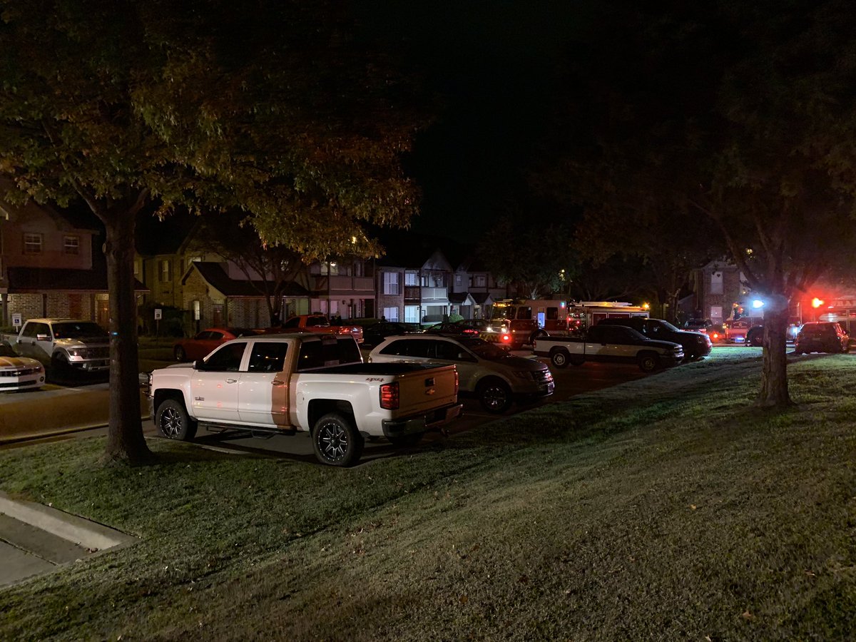 Grapevine Fire transported 1 person in unknown condition after fighting this apartment fire in North Grapevine.   