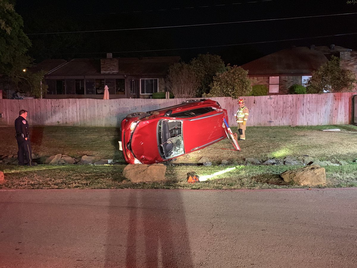 Euless police say alcohol may have been a factor in this odd rollover in a city park of all places. One female driver transported in stable condition.   