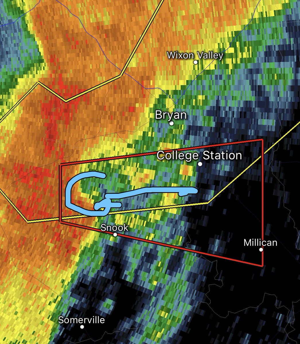 TORNADO warning includes College Station TX. Dangerous storm