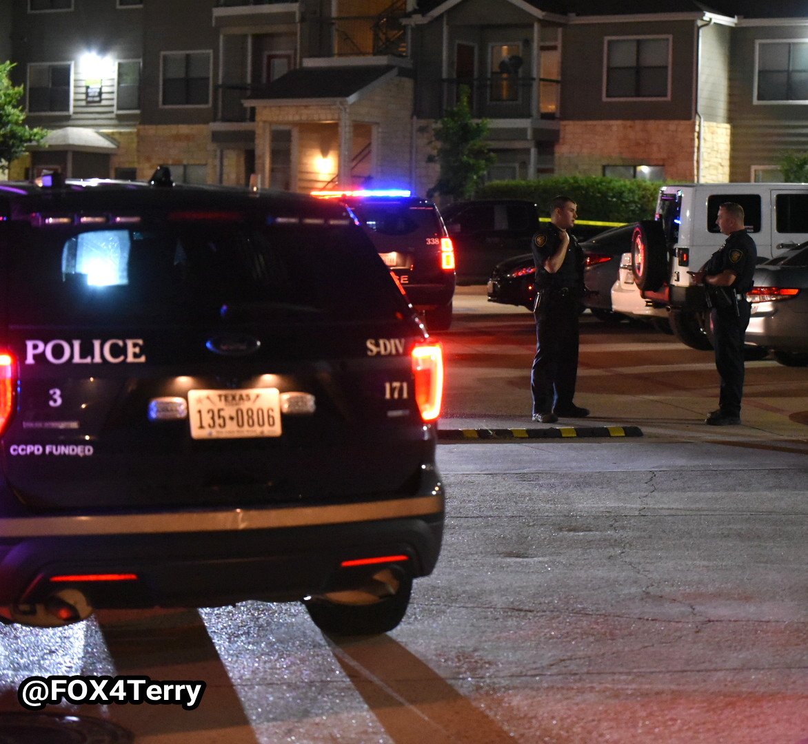 Fort Worth police on scene at the Deer Creek Apartments where two men have been shot