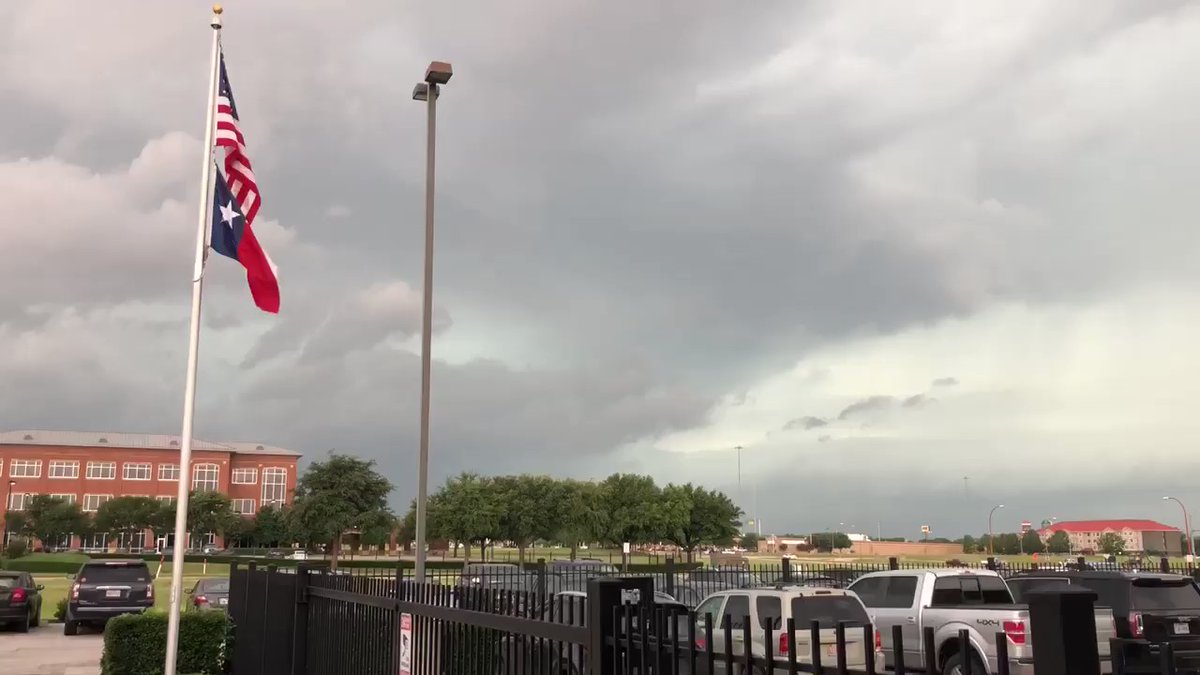 Tornado warning here in North Fort Worth.  Sky looks funky and a lot of thunder lightening.   