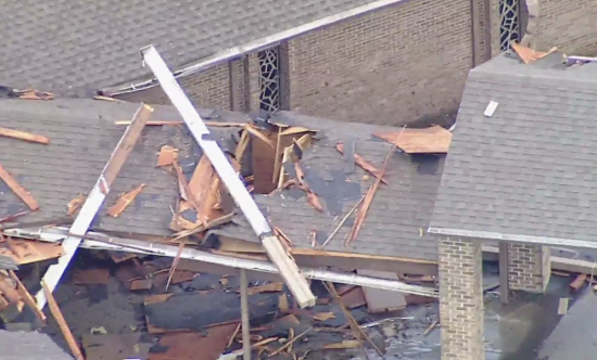 Tornado damaged a church and other buildings in Greenville, Texas, northeast of Dallas.