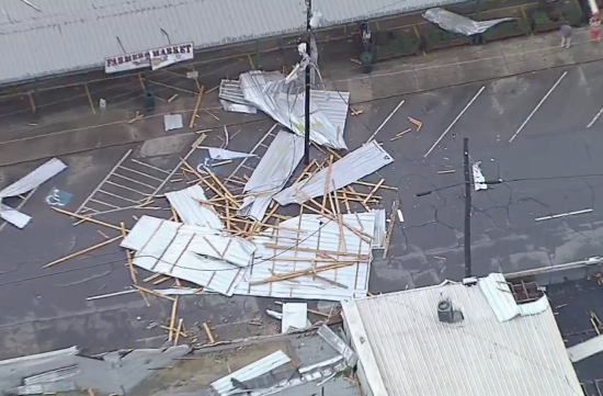 Tornado damaged a church and other buildings in Greenville, Texas, northeast of Dallas.