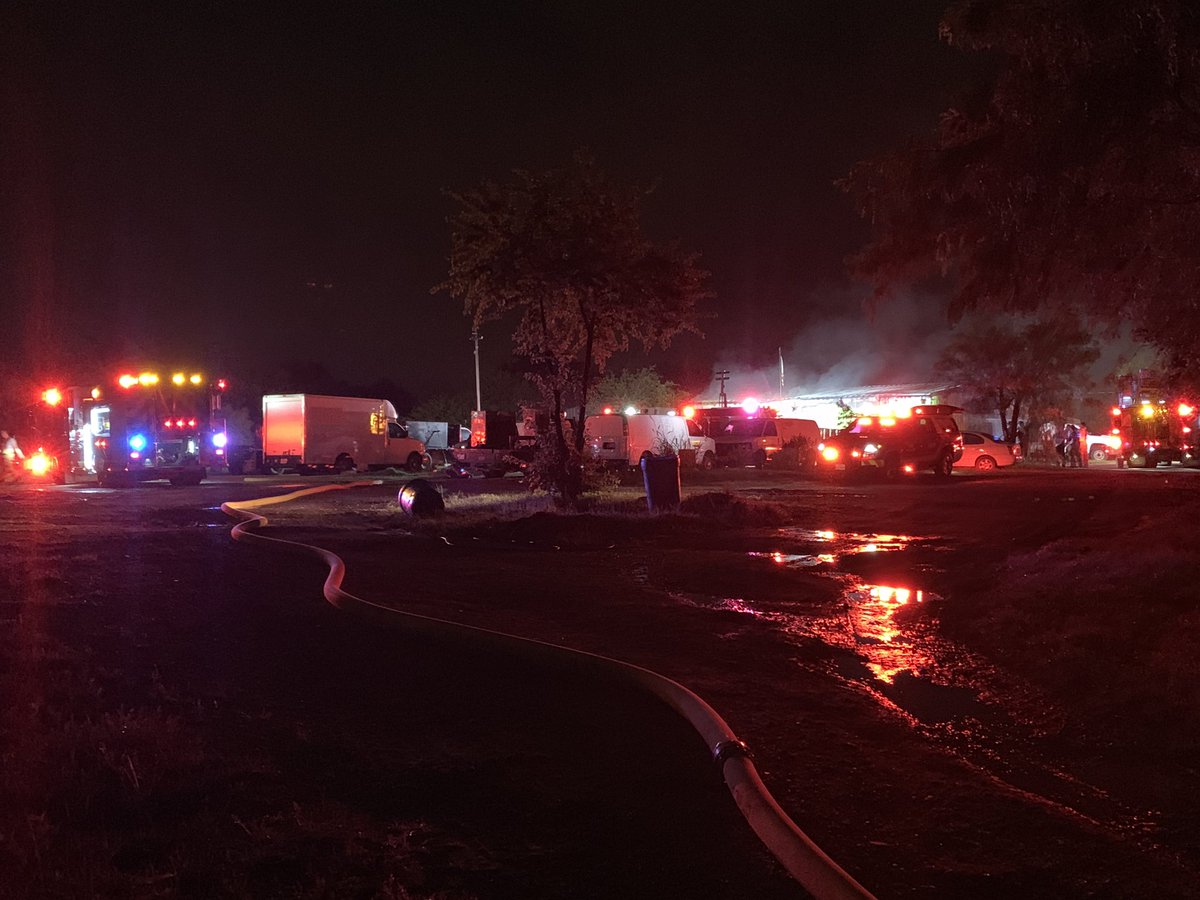 Arlington Fire crews are working to contain an industrial blaze in South Arlington.   