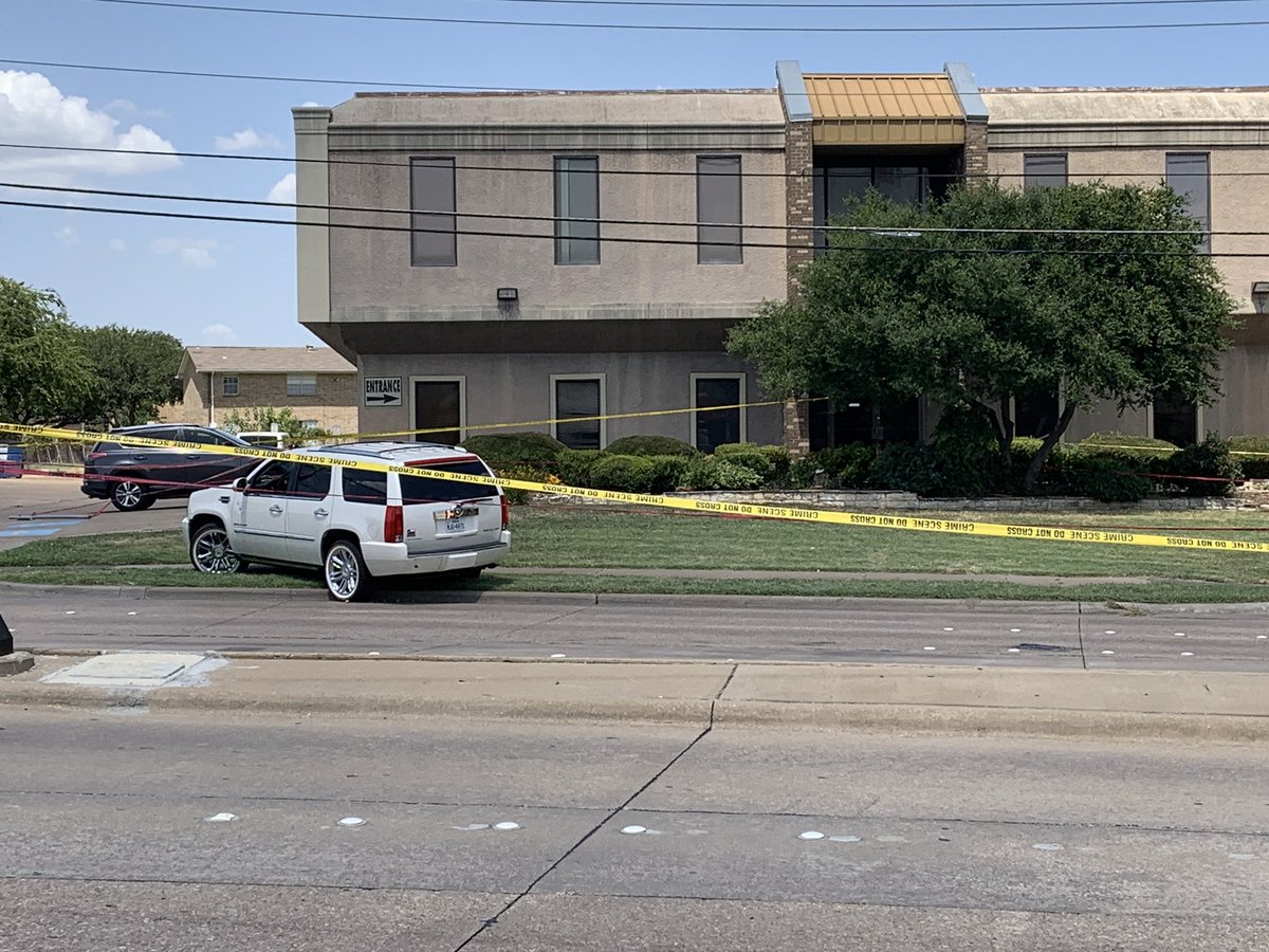 Garland PD investigating shooting near Centerville and Northwest Hwy. Appears to be bullet holes in the white Escalade. Police say one person was shot and taken to the hospital. The crime scene is large and stretches a couple blocks down NW Hwy 