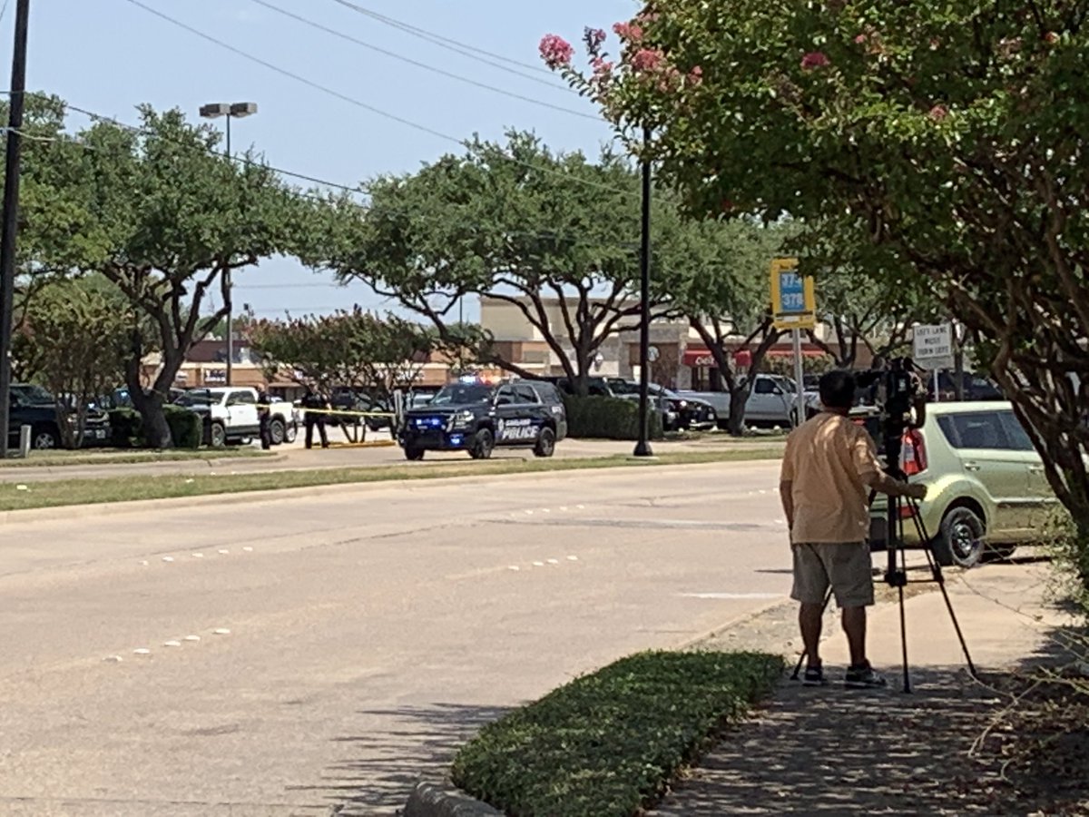 Garland PD investigating shooting near Centerville and Northwest Hwy. Appears to be bullet holes in the white Escalade. Police say one person was shot and taken to the hospital. The crime scene is large and stretches a couple blocks down NW Hwy 