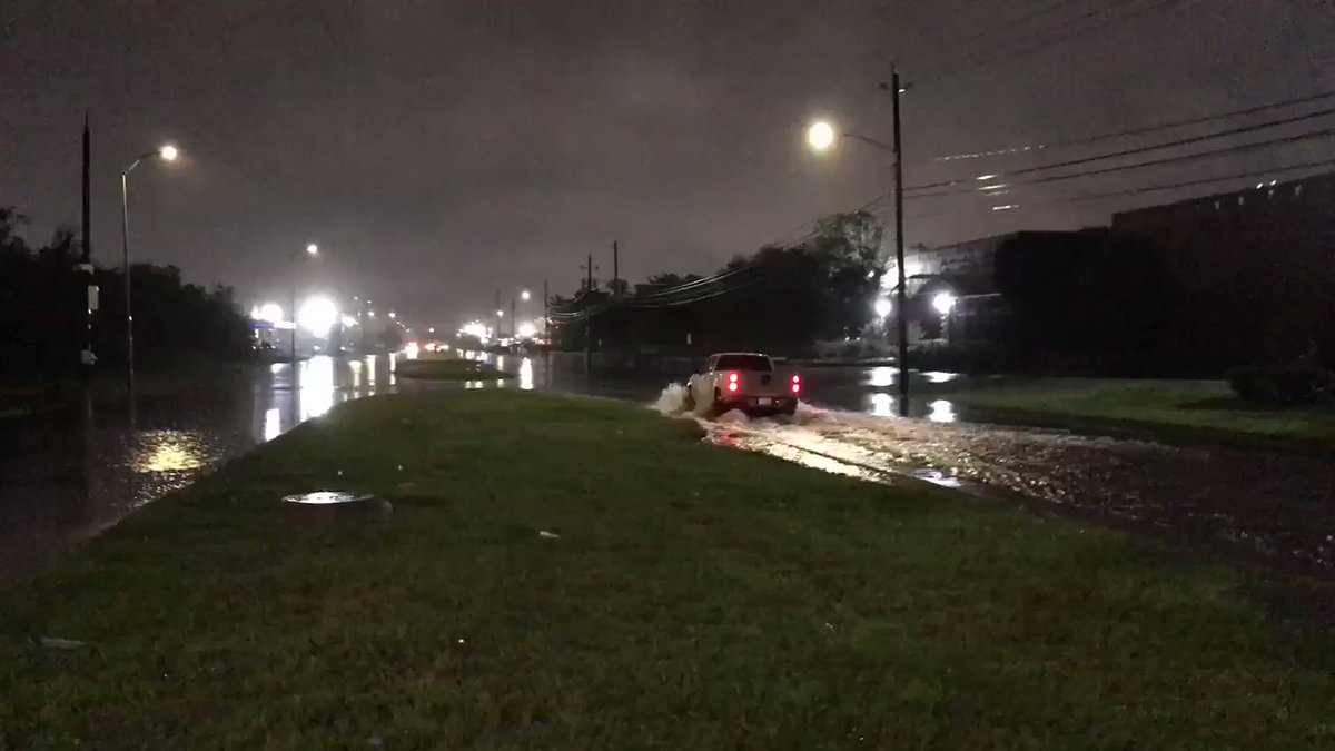Flooding on Monroe Blvd near Airport Blvd off the Gulf Freeway 