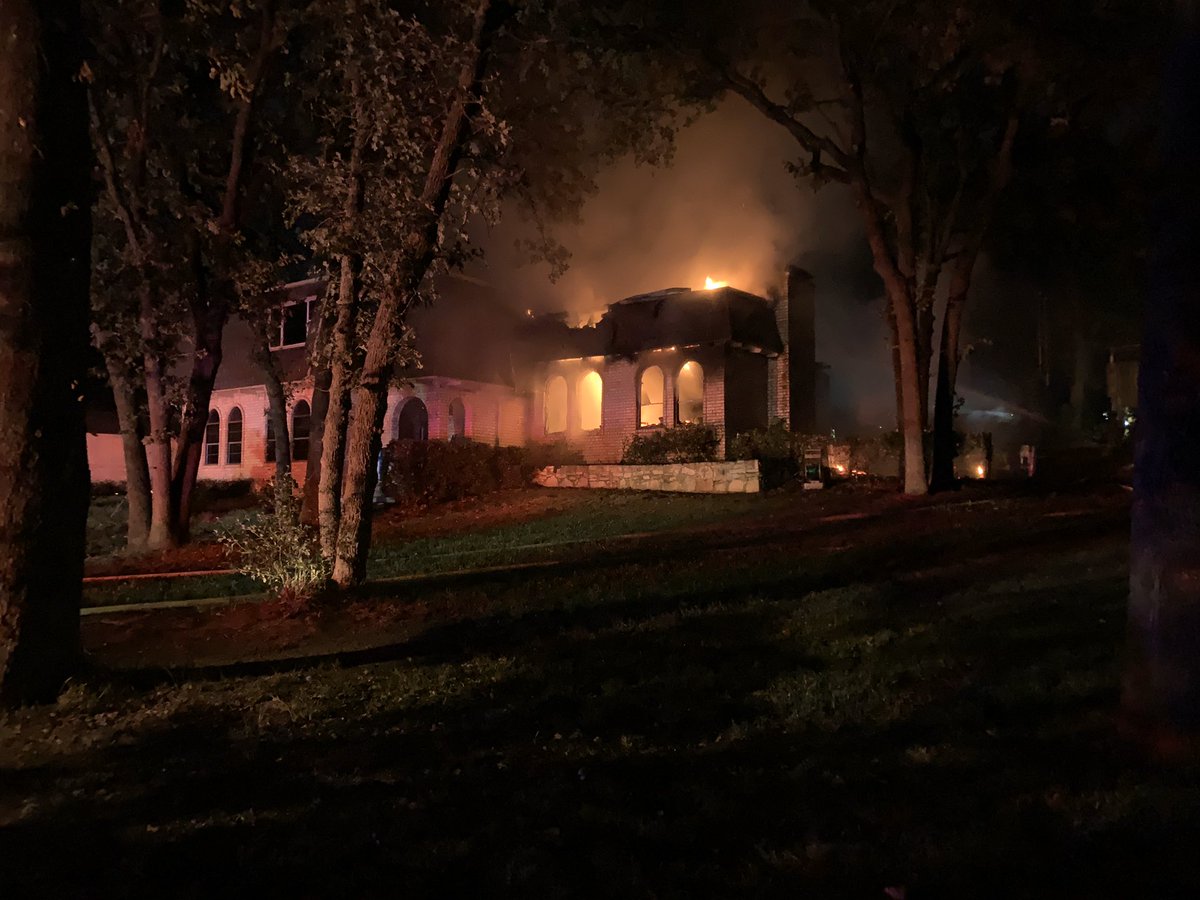 Keller Fire is battling this house fire that was well involved and went defensive operations on arrival. Fire crews investigating