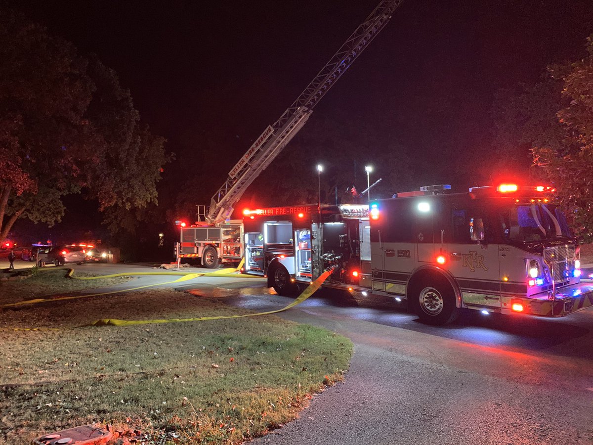 Keller Fire is battling this house fire that was well involved and went defensive operations on arrival. Fire crews investigating