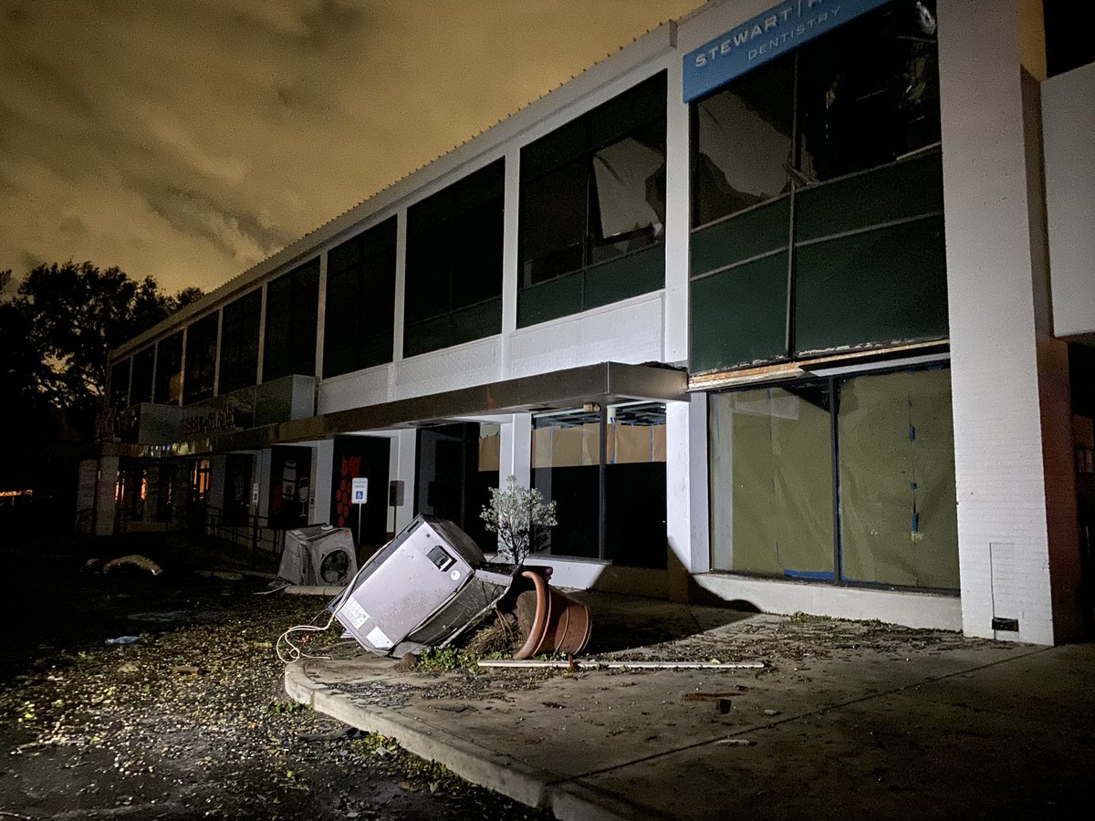 TORNADO DAMAGE IN DALLAS: some photos from Preston and Royal Lane. We are seeing blown out windows, smashed cars, downed trees & power lines @CBSDFW