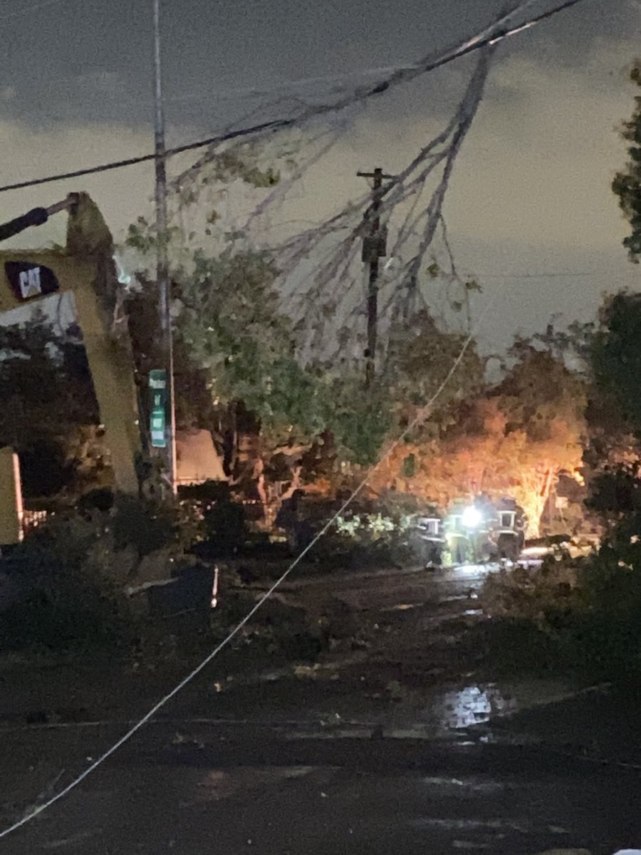 TORNADO DAMAGE IN DALLAS: some photos from Preston and Royal Lane. We are seeing blown out windows, smashed cars, downed trees & power lines @CBSDFW