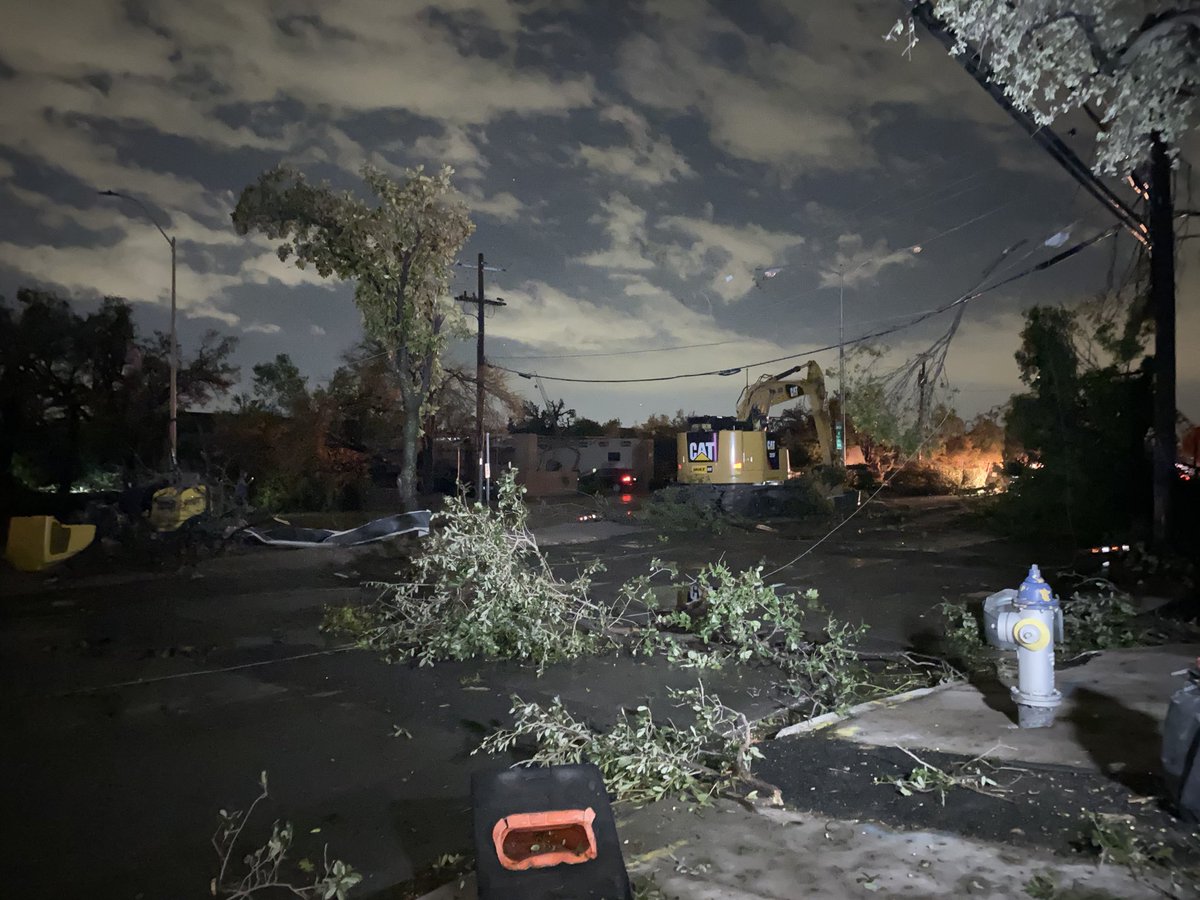 TORNADO DAMAGE IN DALLAS: some photos from Preston and Royal Lane. We are seeing blown out windows, smashed cars, downed trees & power lines @CBSDFW