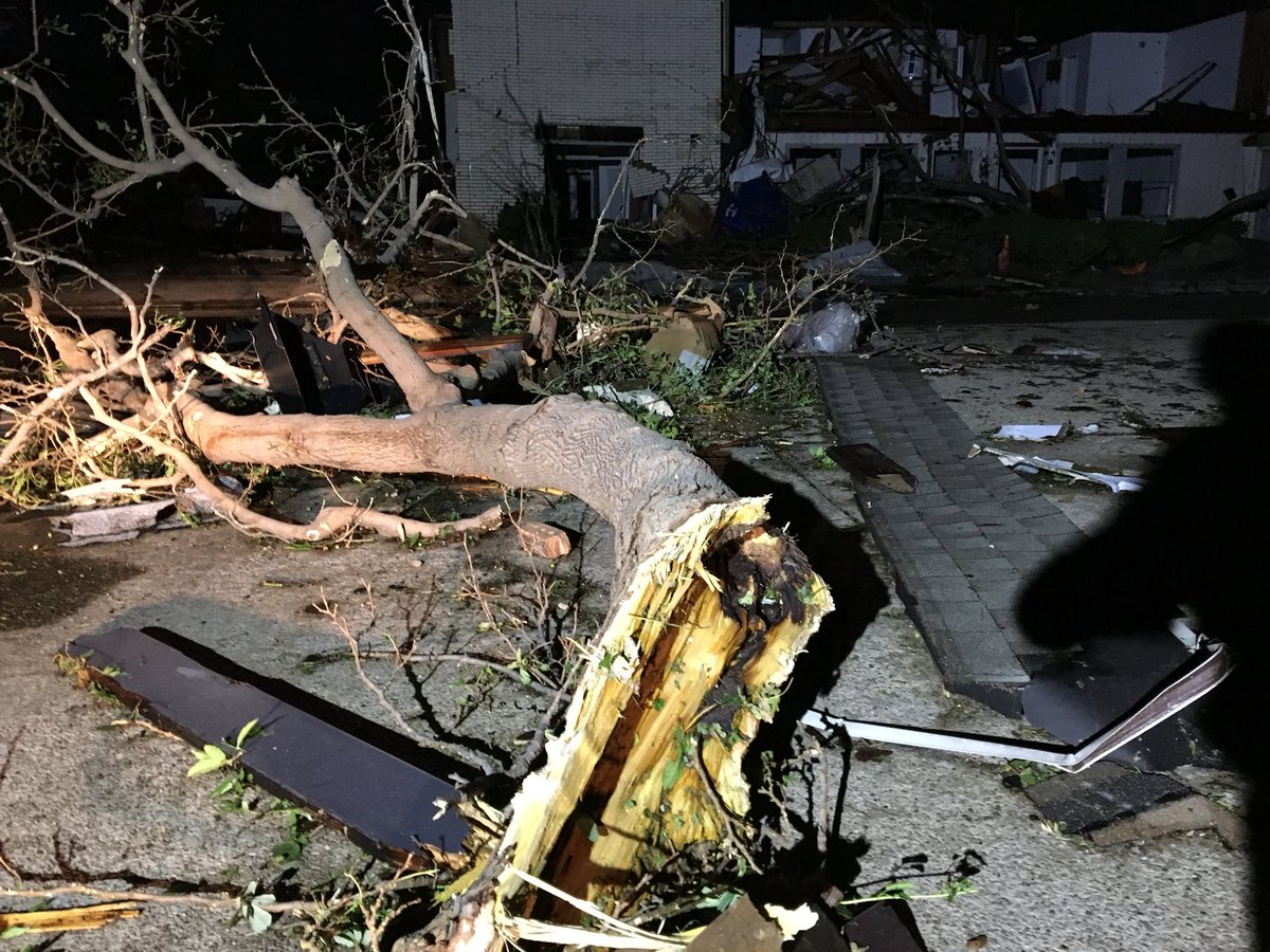 The tornado damage in Dallas is breathtaking. At least three people injured and widespread damage reported.