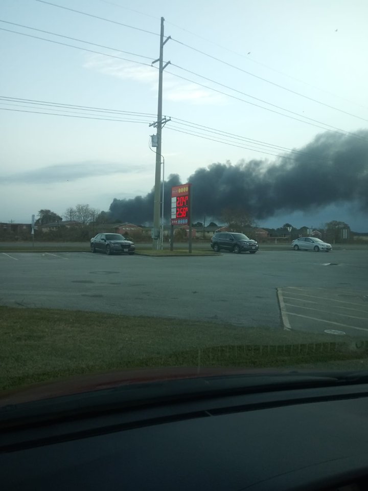 Smoke billowing near the HEB on FM 365 in Port Arthur 