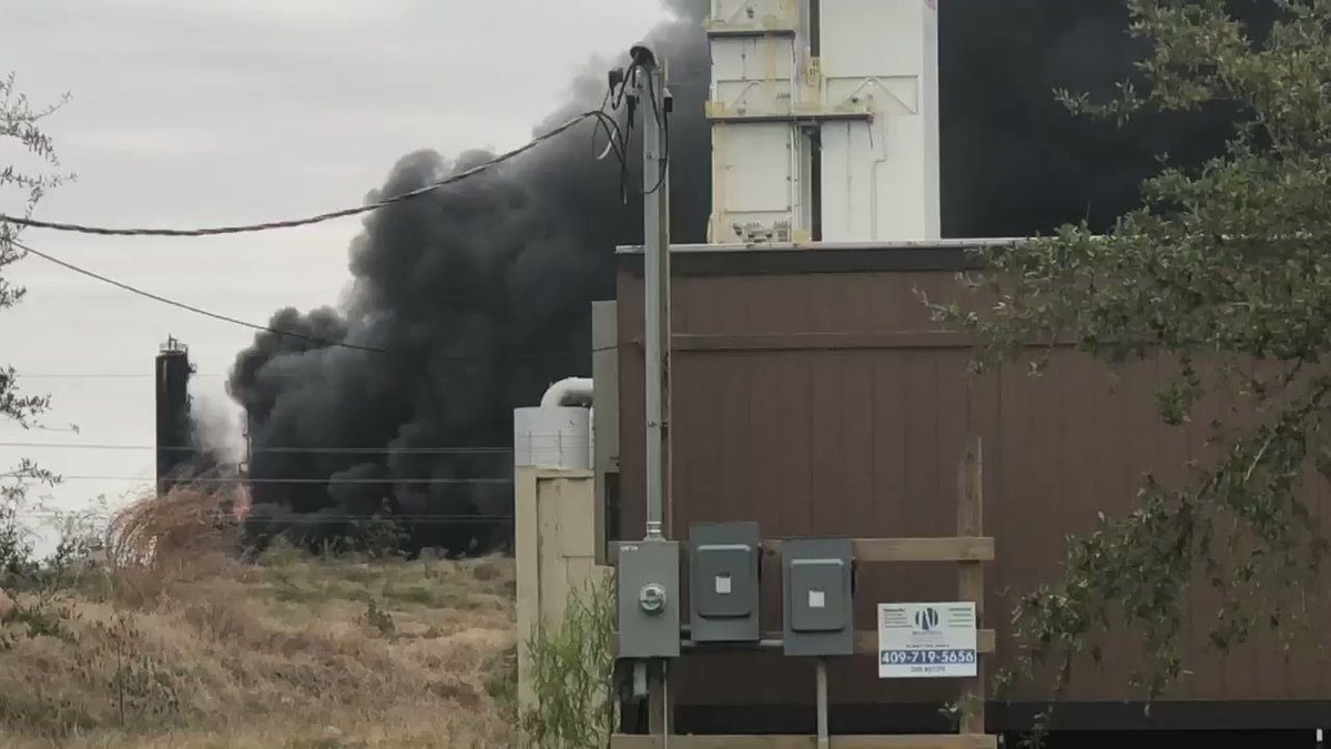 Still very heavy smoke coming from the burning TPC Group Plant in Port Neches