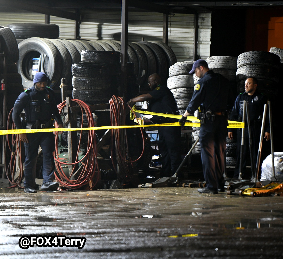 A dispute over a tire repair turns gunbattle at a South Oak Cliff 24 hrs tire repair business. An employee was shot in the chest. The shooter fled. 