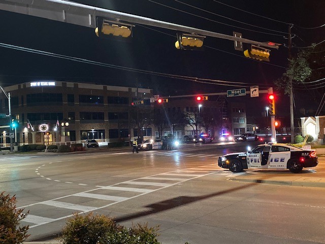 A man has been taken to the hospital after an officer-involved shooting on Spring Valley Road at Noel Road.  Officers were originally called out to reports of a man with a gun.  No officers were hurt