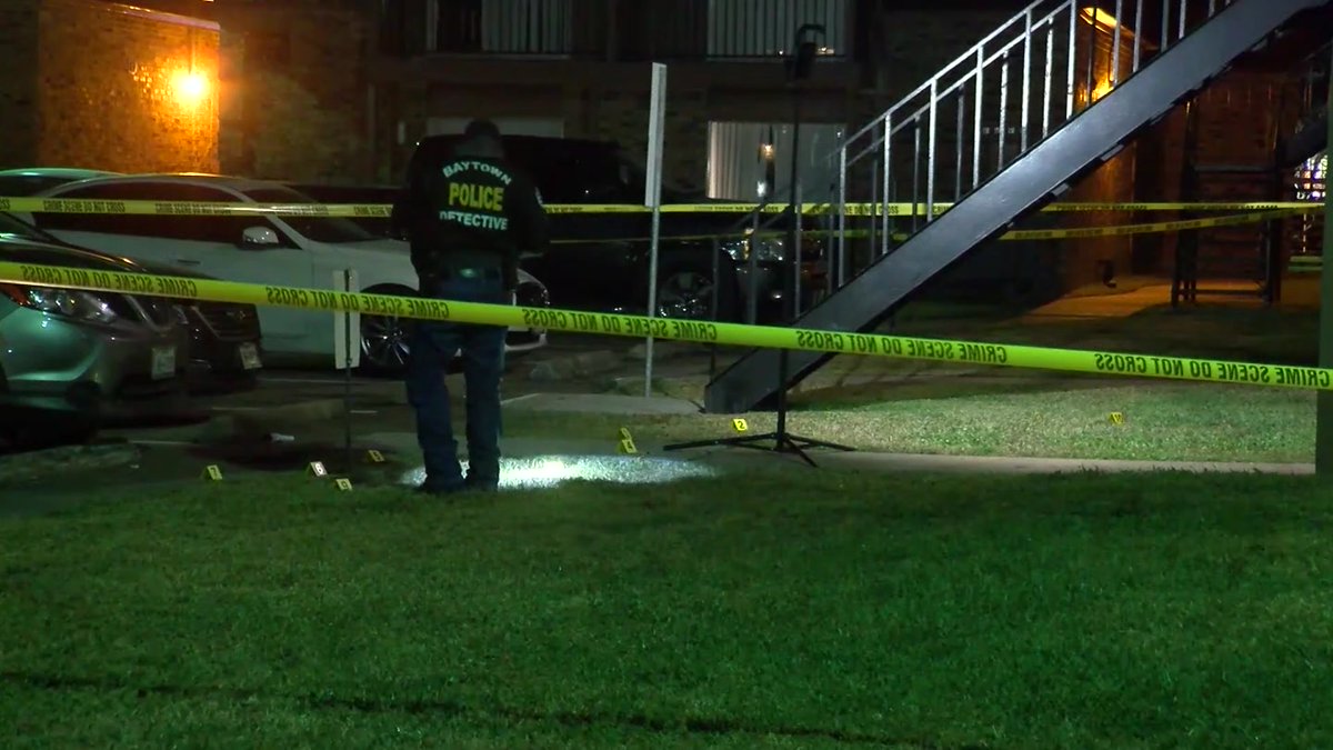 A man was gunned down late Monday night outside of a Baytown apartment complex. 59-year-old victim was found shout by responding officers and died after being flown to a hospital.