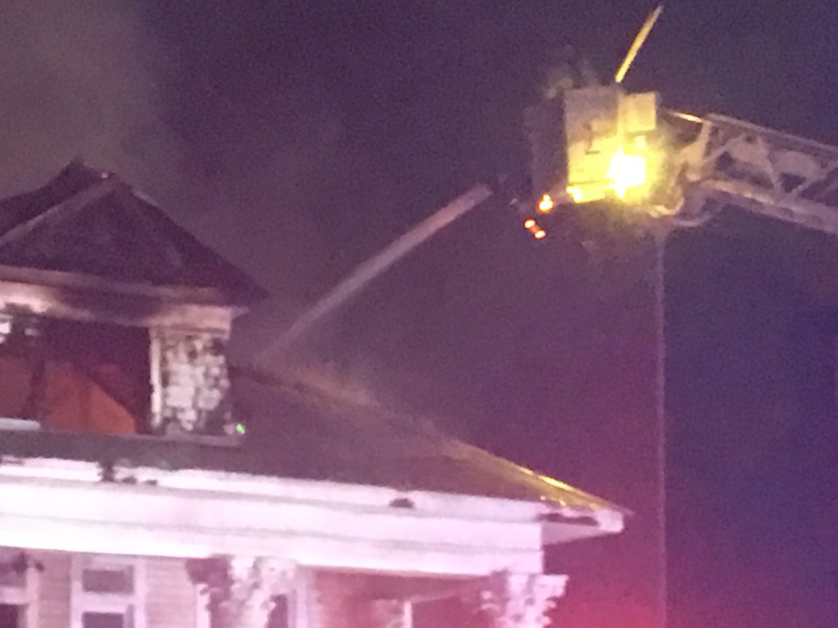 Crews are fighting flames in an abandoned home at 100 Stratford Court. Burning for about two hours now. As far as we know no one is hurt at this time