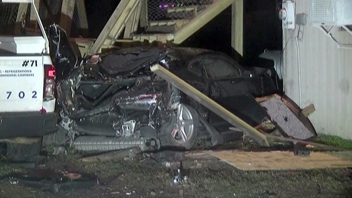 A teen was killed early Thursday morning when the car he was driving slammed into a New Caney home.