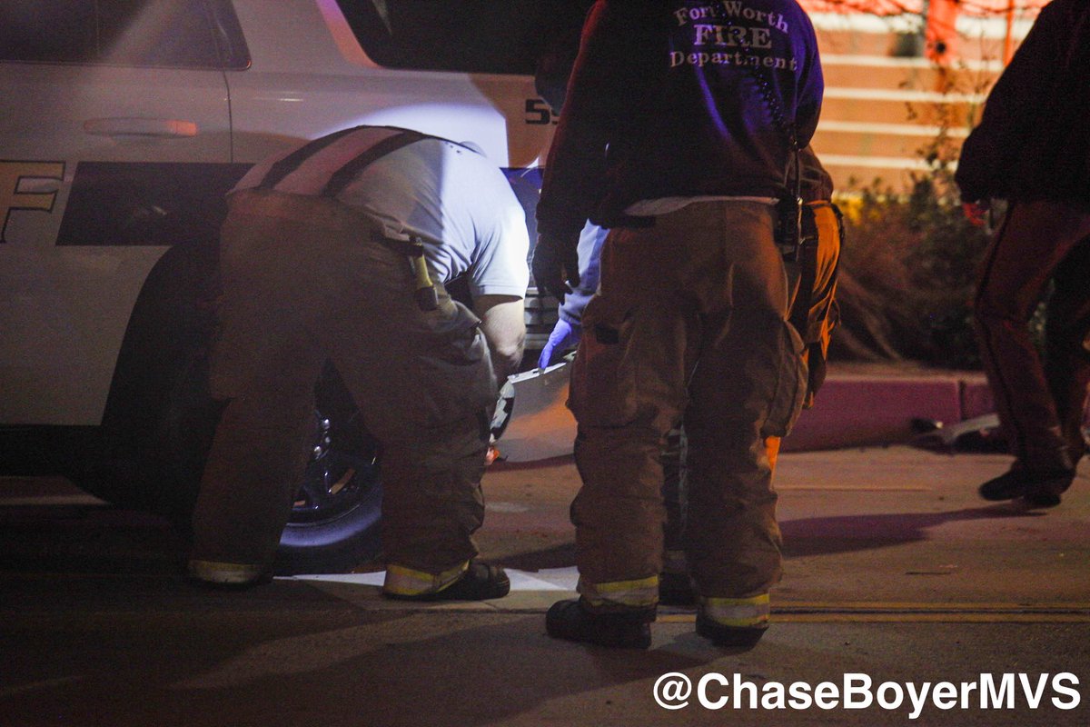 A Lubbock Co. Sheriff's deputy in town for the fallen Lubbock officer at the Tarrant County Medical Examiner's Office was uninjured after a driver crashed into the back of their patrol car while they were stopped at a stop sign near Downtown Fort Worth. 