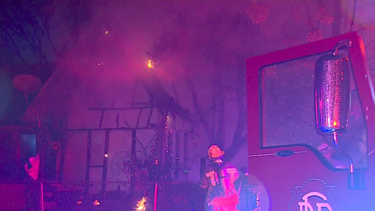 An early morning house fire in South Dallas left an 87-year-old woman critically injured, her home destroyed and a pet dead in the 2300 block of Metropolitan Avenue, near Highway 175