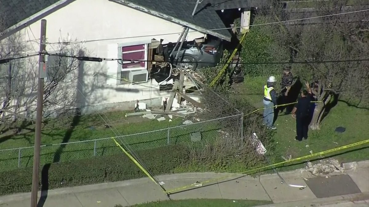 1 hospitalized after car crashes into house in South Dallas. No one was home at the time of the crash.