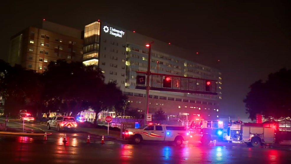 Firefighters battle fire at construction site in Medical Center  at Medical Drive and Floyd Curl.