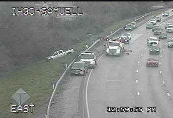 EastDallas: an accident on WB 30 at Samuell Blvd has a right lane blocked. The backup is past Ferguson. KRLDTraffic DFWTraffic