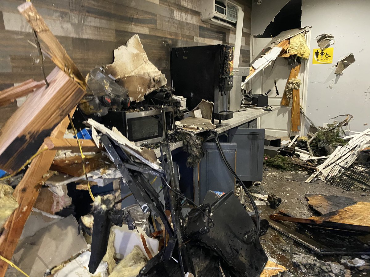 The owner says his family of six were asleep inside when they heard the crash. An employee was behind the counter when this happened
