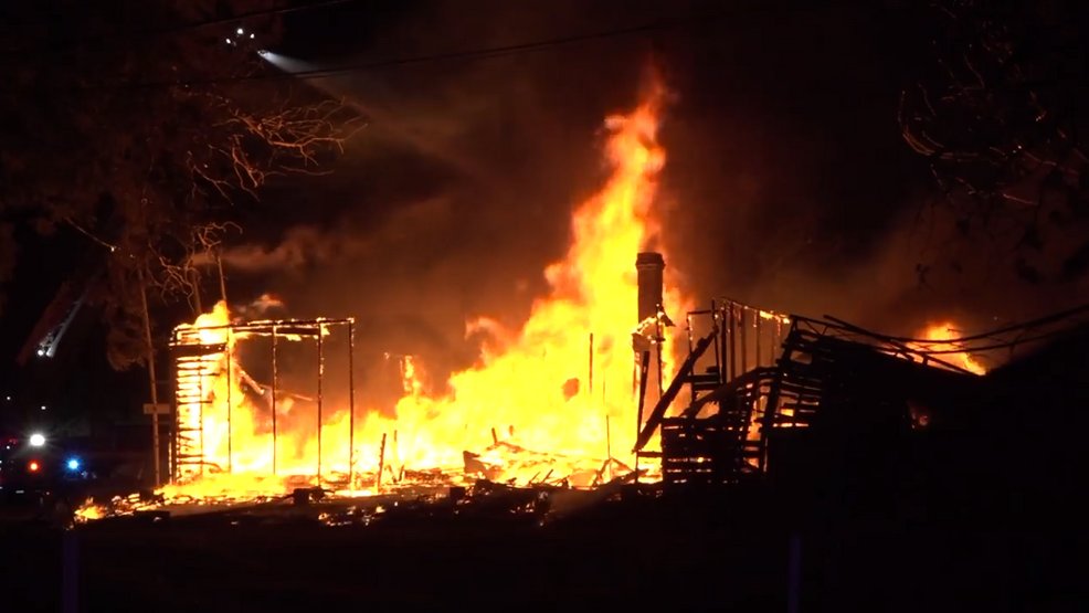 Antique cars, auto repair shop, and house destroyed by massive fire