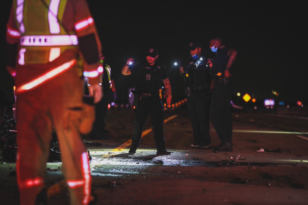 Crews respond to an MVA (motorcycle vs. semi-truck) on the southbound lanes of SH-99 near Bridgeland Creek Parkway Wed. Morning in Cypress.   @cyfairfd medics pronounced the patient deceased on-scene