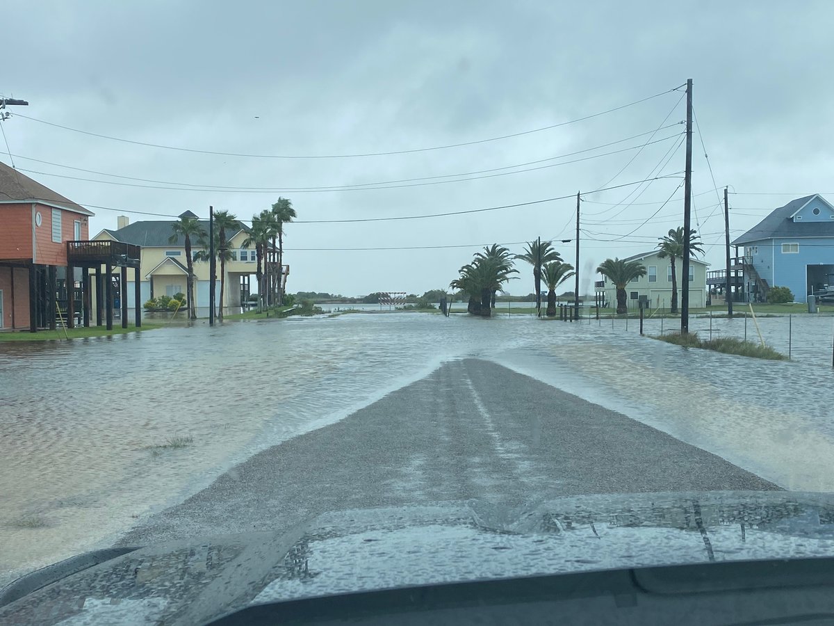 Here are some additional pictures of flooding occurring in the Port O'Connor area taken by TX Parks and Wildlife earlier this morning.