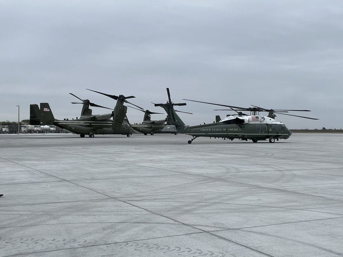 Marine One has arrived Valley International Airport 