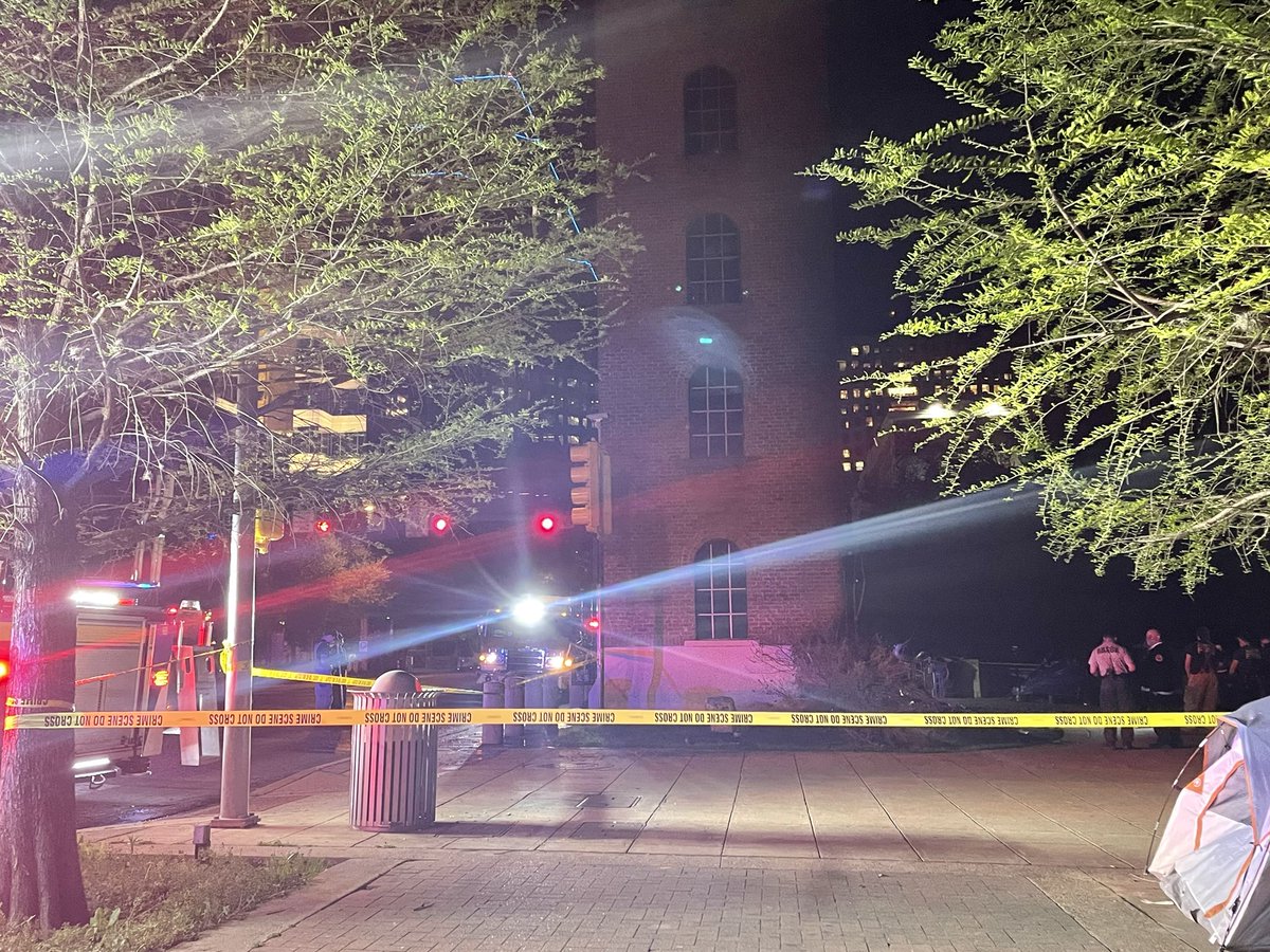 The iconic Buford Tower in downtown Austin caught on fire after a fire started at nearby homeless camp. The fire is contained but the building did sustain exterior damage