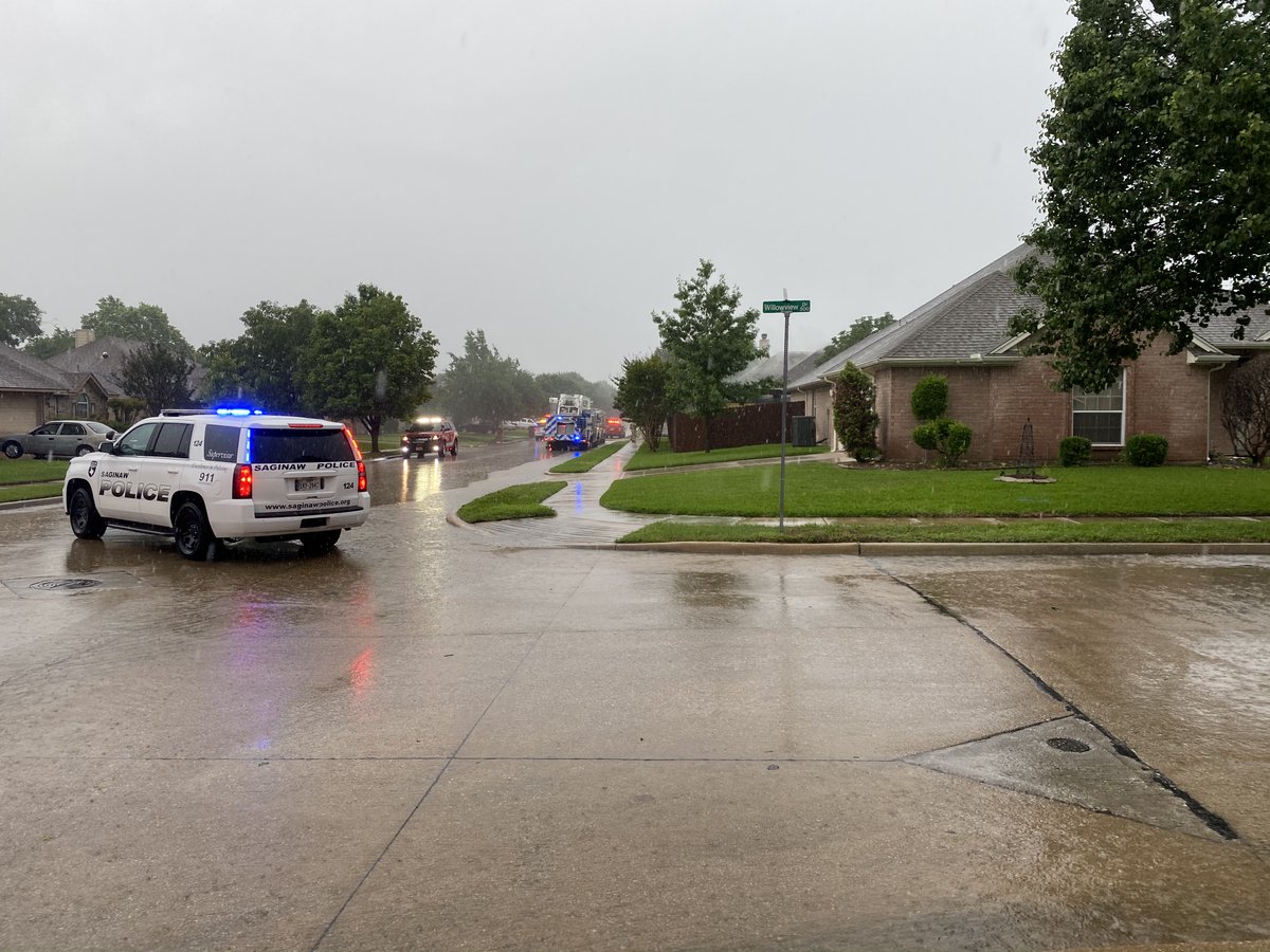 House Fire (Saginaw) Saginaw FD and Fort Worth FD are on the scene of a fire at a house in the 500 block of Acorn Court. Reported lightning strike. Fire under control.