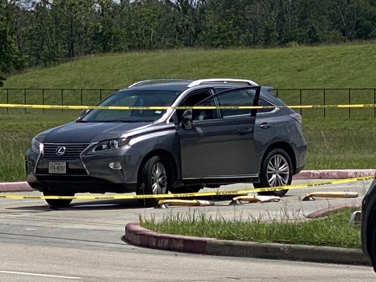 Houston police say a North Forest High School student was shot in the hand and the suspect fled the scene. You can see the bullet hole in the driver's side window. HPD stresses this is NOT an active shooter