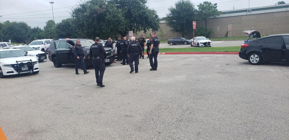 Heavy police presence at the Flying J - 15919 North Freeway.   After reports that the Walgreens located at Cypresswood / North Freeway was robbed for their cash, Constables were able to locate the suspect vehicle and apprehended both suspects after a brief pursuit