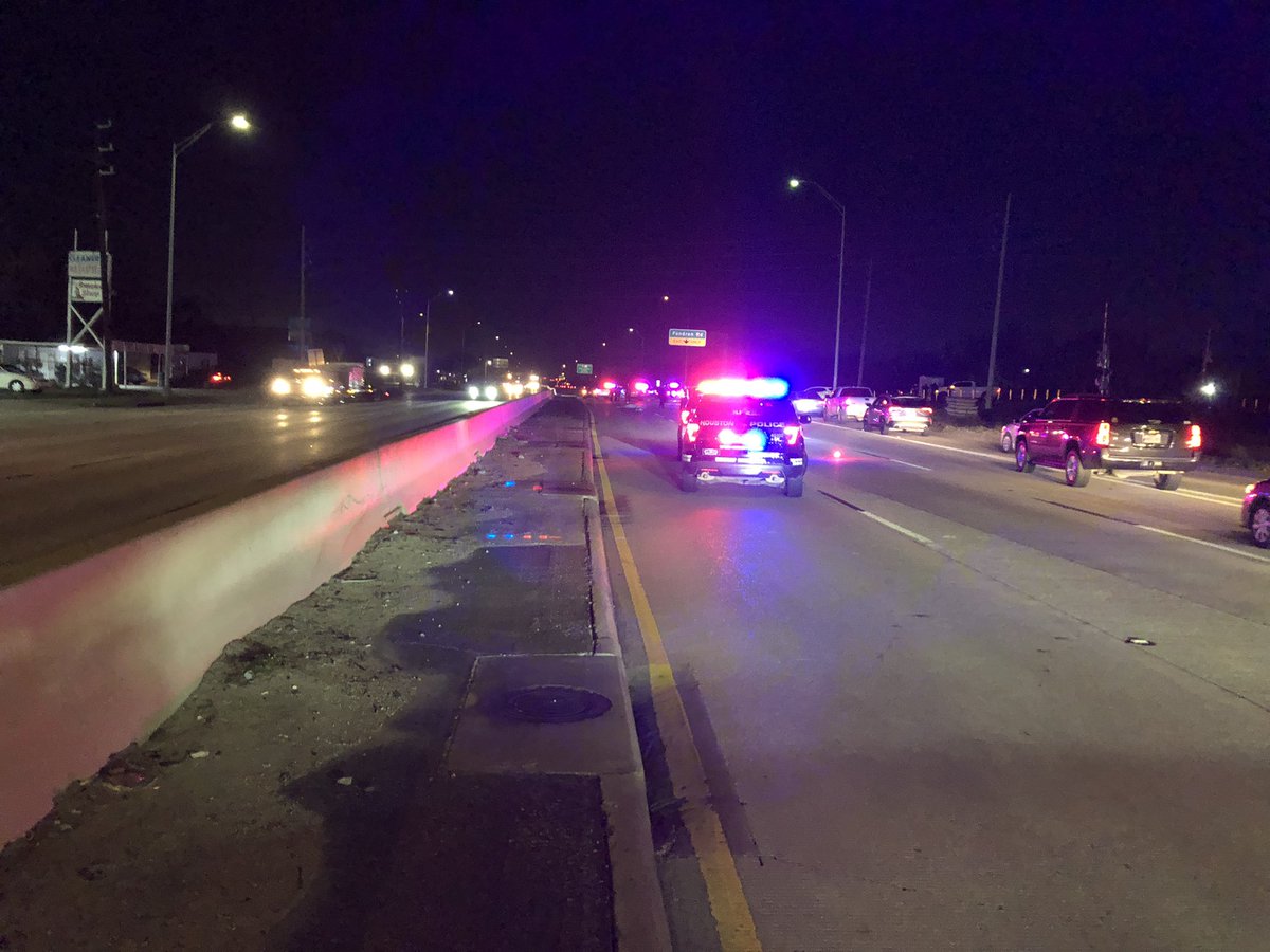 Houston Police:Southwest and VCD officers are at a fatal crash 14100 Main. Adult male pedestrian deceased at the scene. Several outbound lanes closed