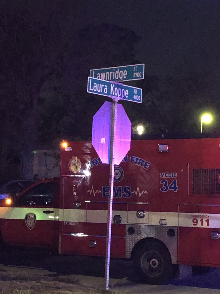 Houston Police:HPD Commanders, investigators, PIO and @HarrisCountyDAO are also on scene at this crash. Media staging will be at Laura Koppe and Lawnridge.