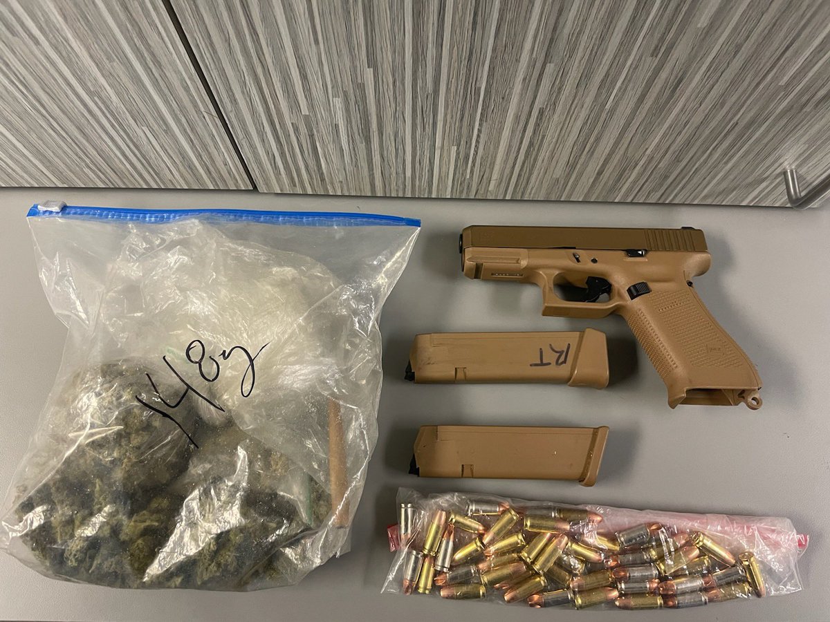 CRU conducted a traffic stop on Hwy 6/Hempstead Rd. While investigating it was discovered the suspect was in possession of a felony amount of marijuana and a handgun. He is currently out on bond for Agg Robbery. Gun/drugs seized, one in custody.