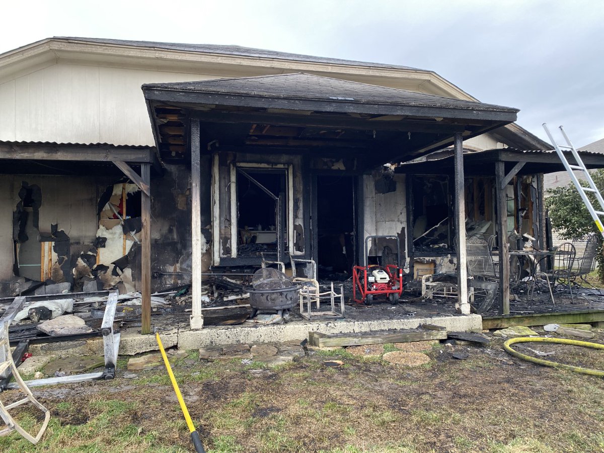 All occupants of this home safely escaped during a structure fire. The family dog was rescued by crews