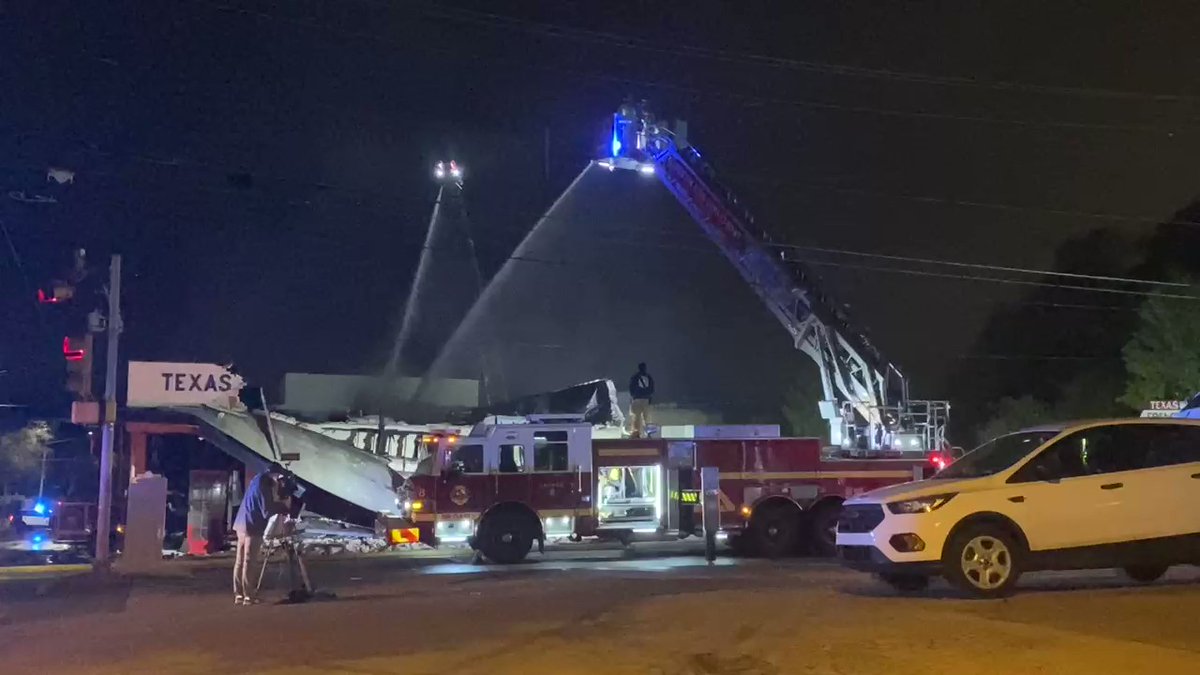 Firefighters are now working hot spots at Texas French Bread. The call came in just before 11pm after workers inside reported seeing smoke filling the building.