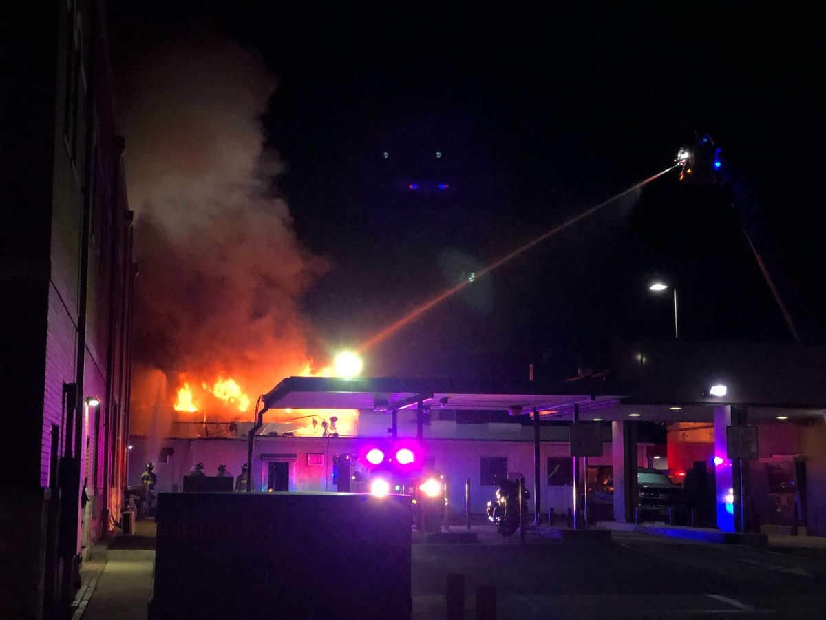 Scene of a fire in downtown Kyle. Austin Fire Department is helping fight the fire. It appears to be at the Papa Jacks at the intersection of Main Street and Center.   Details are limited.