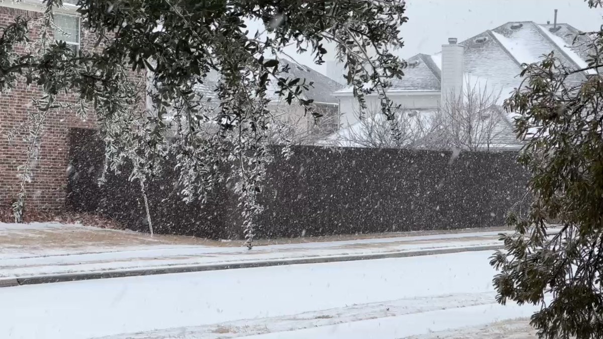 It's coming down pretty good in Frisco