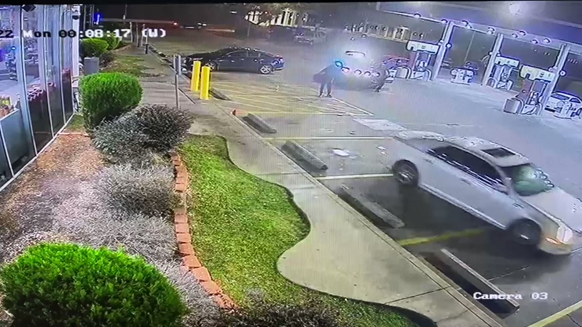 Surveillance video shows when a suspect tries getting away from police. HPD says this vehicle collides into an  driver, who dies on scene.