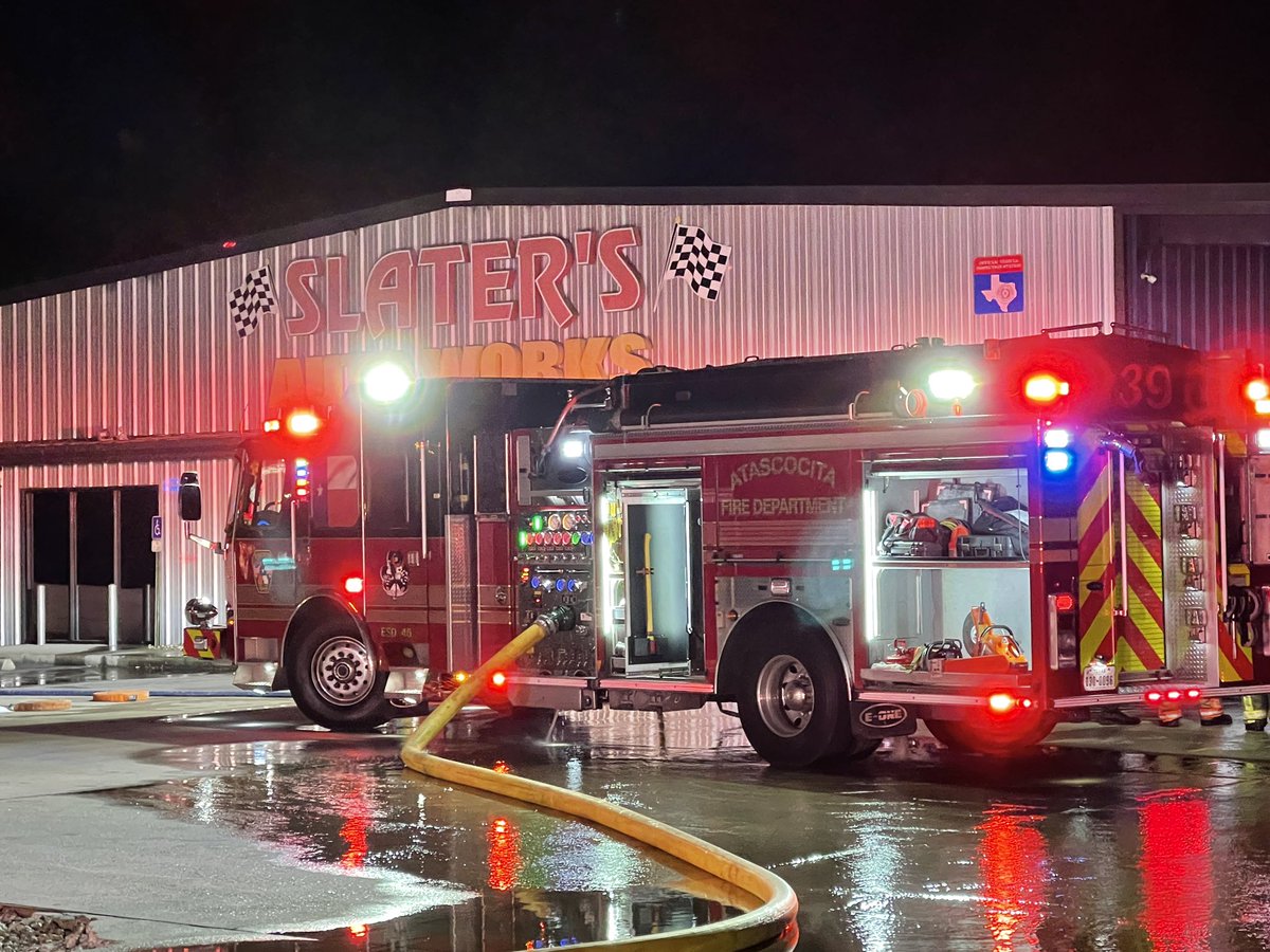 Photos from the 2 alarm fire at Slater's Autoworks on FM 1960 Rd E. in Atascocita