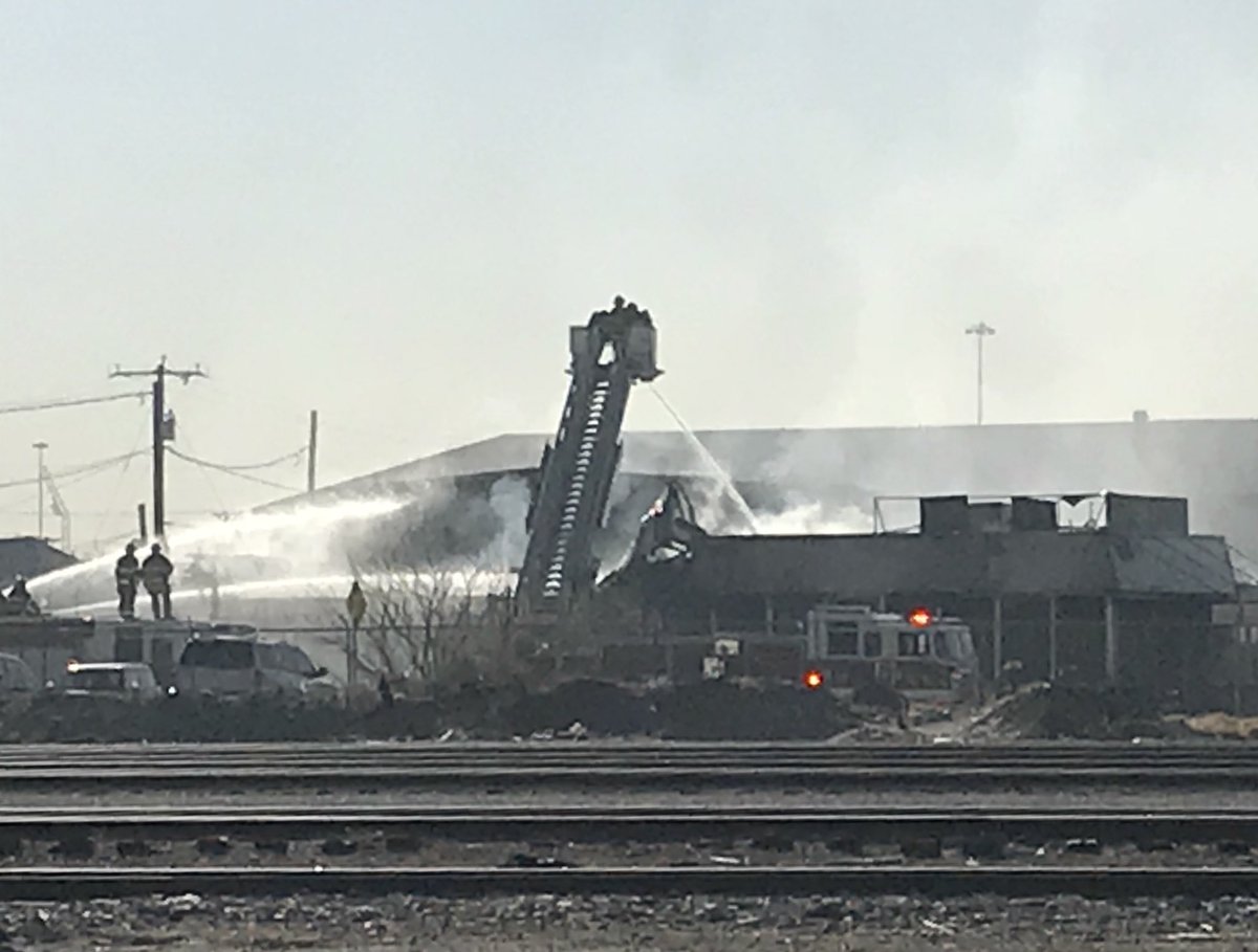 A fire on Paisano and Tays has Paisano closed in both directions.